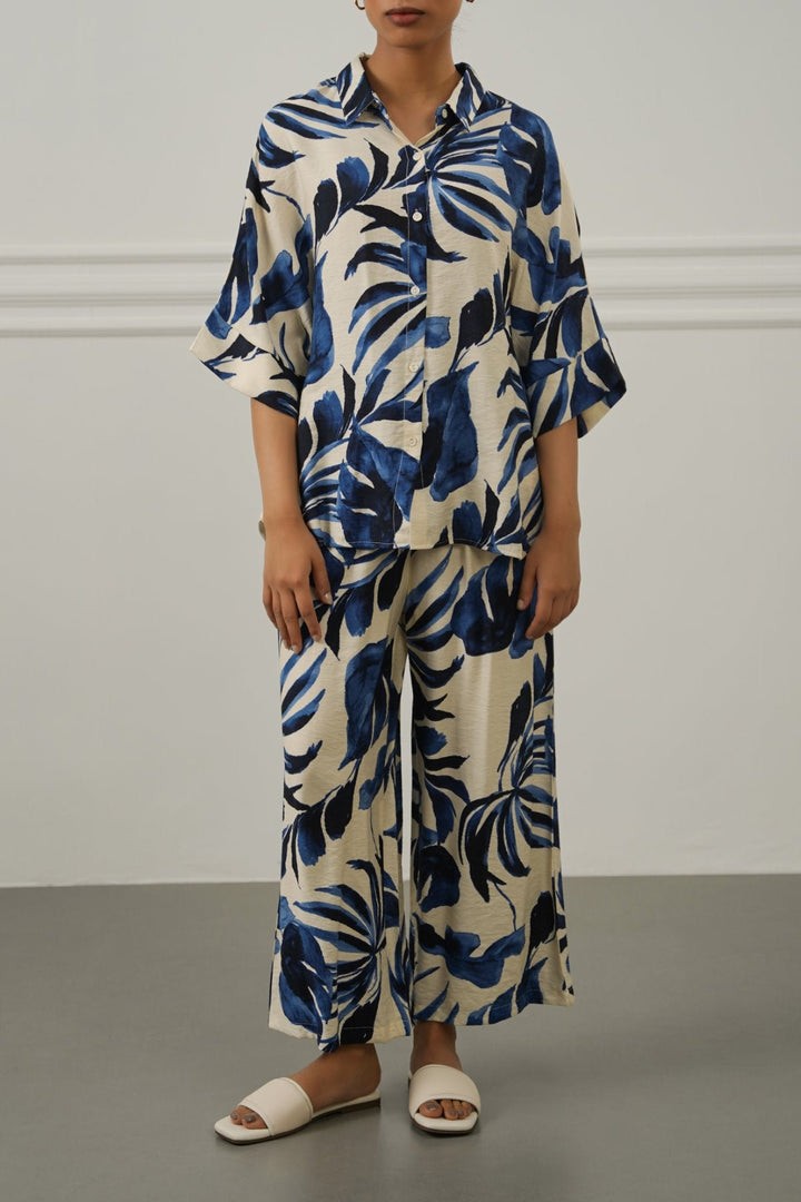 BLUE INDIGO PALM RESORT SHIRT
