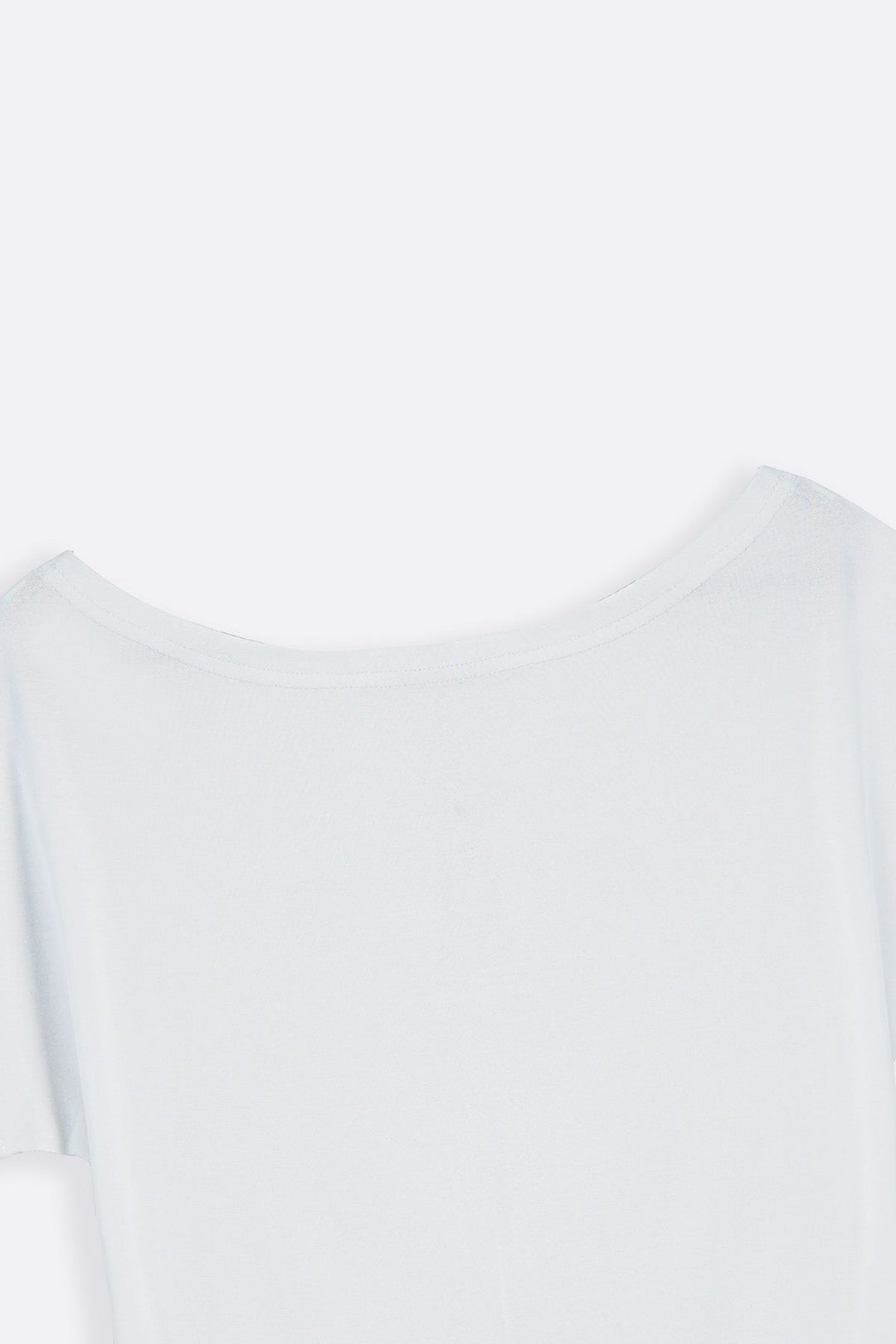 WHITE BARE SHOULDER TEE