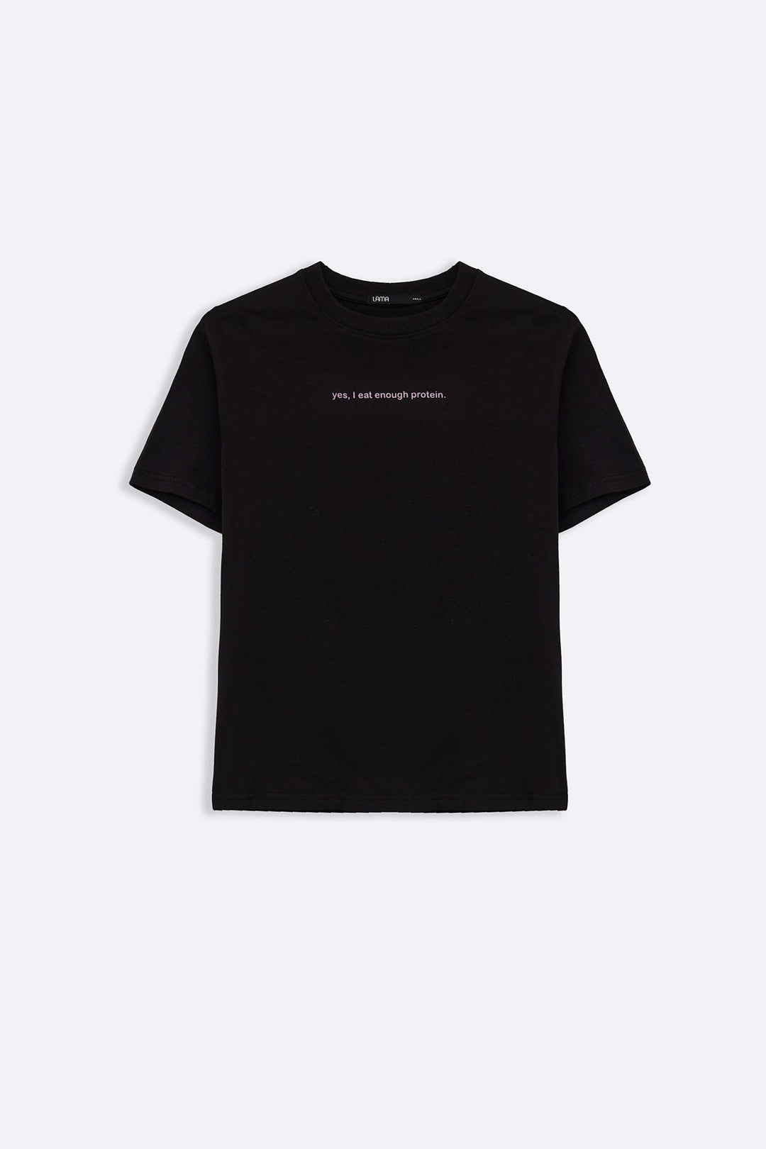 BLACK I EAT ENOUGH PROTEIN TEE
