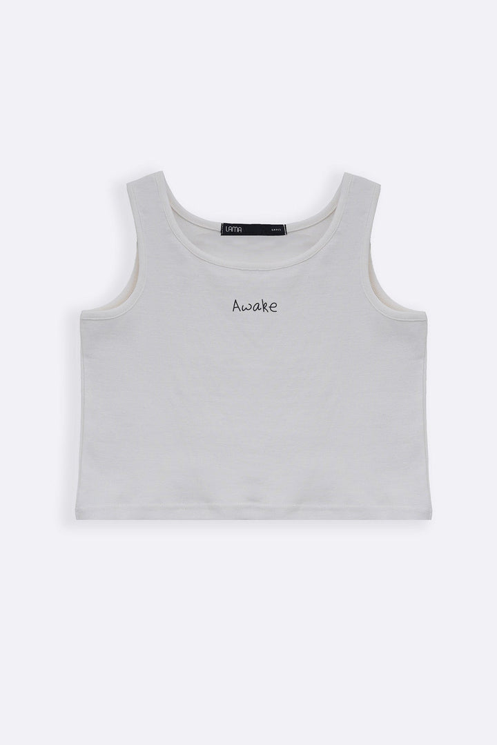 WHITE BASIC SHORT TANK