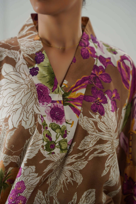 BEIGE GARDEN KALEIDOSCOPE BLOUSE