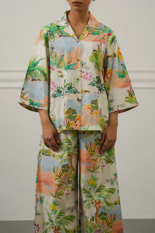 OFF WHITE ALOHA SAFARI SHIRT