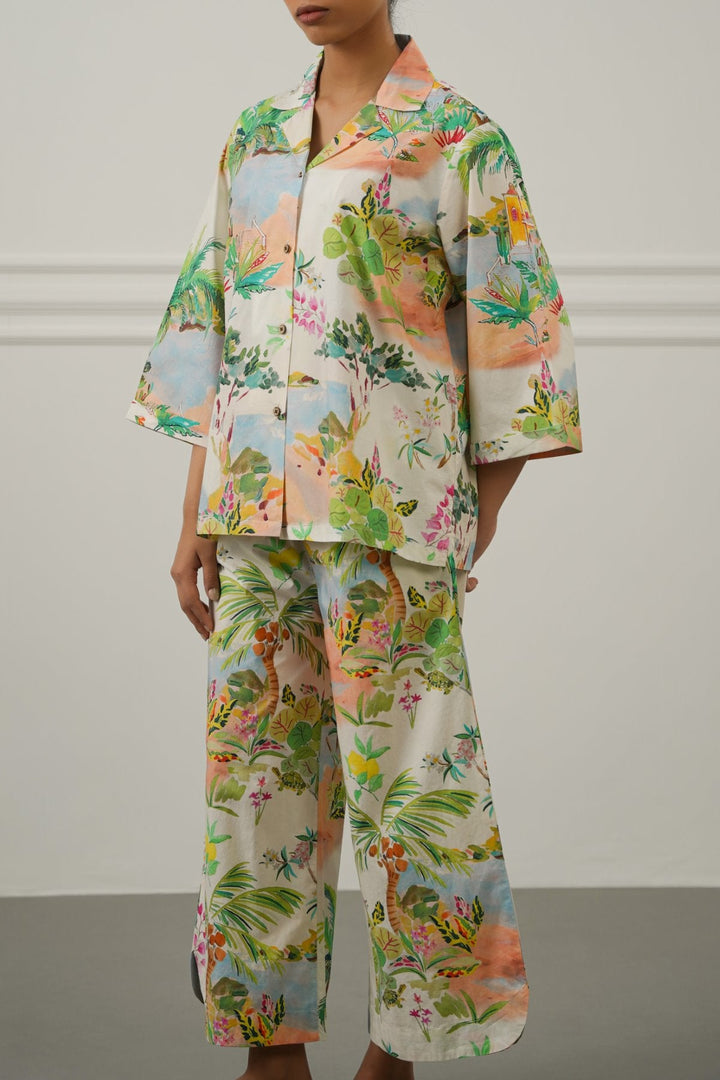 OFF WHITE ALOHA SAFARI SHIRT