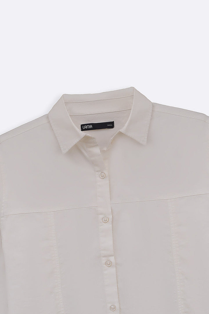 WHITE OXFORD PANEL SHIRT