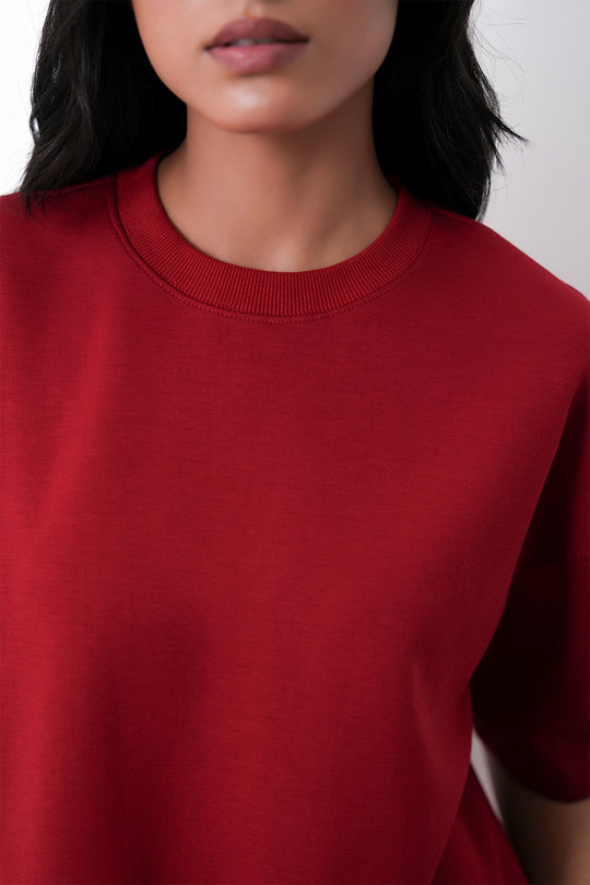 RED CHERRY-OVERSIZED T-SHIRT
