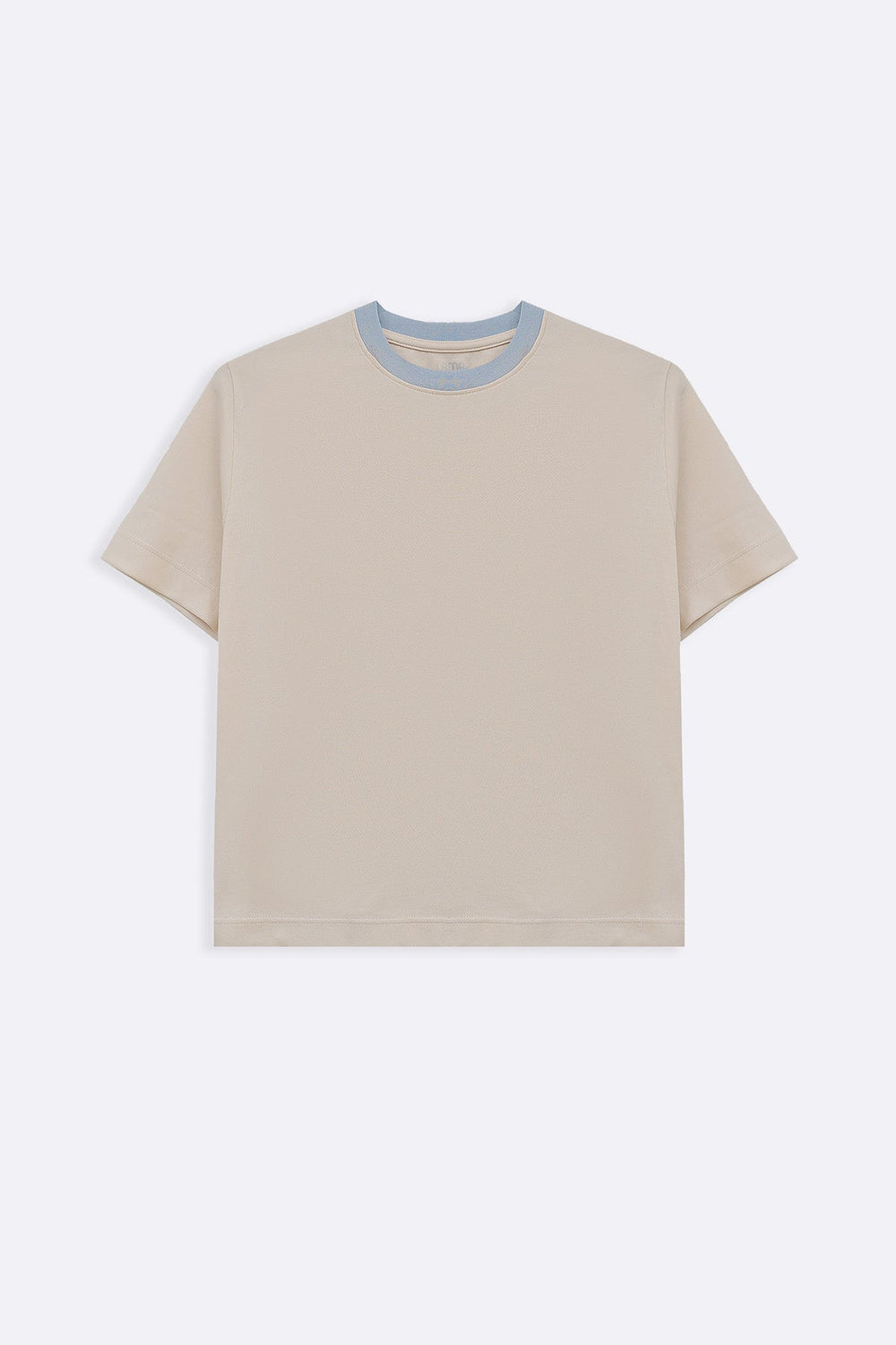 IVORY CROPPED CONTRAST TEE
