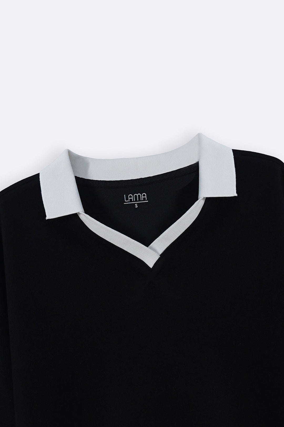 BLACK VINTAGE CONTRAST POLO