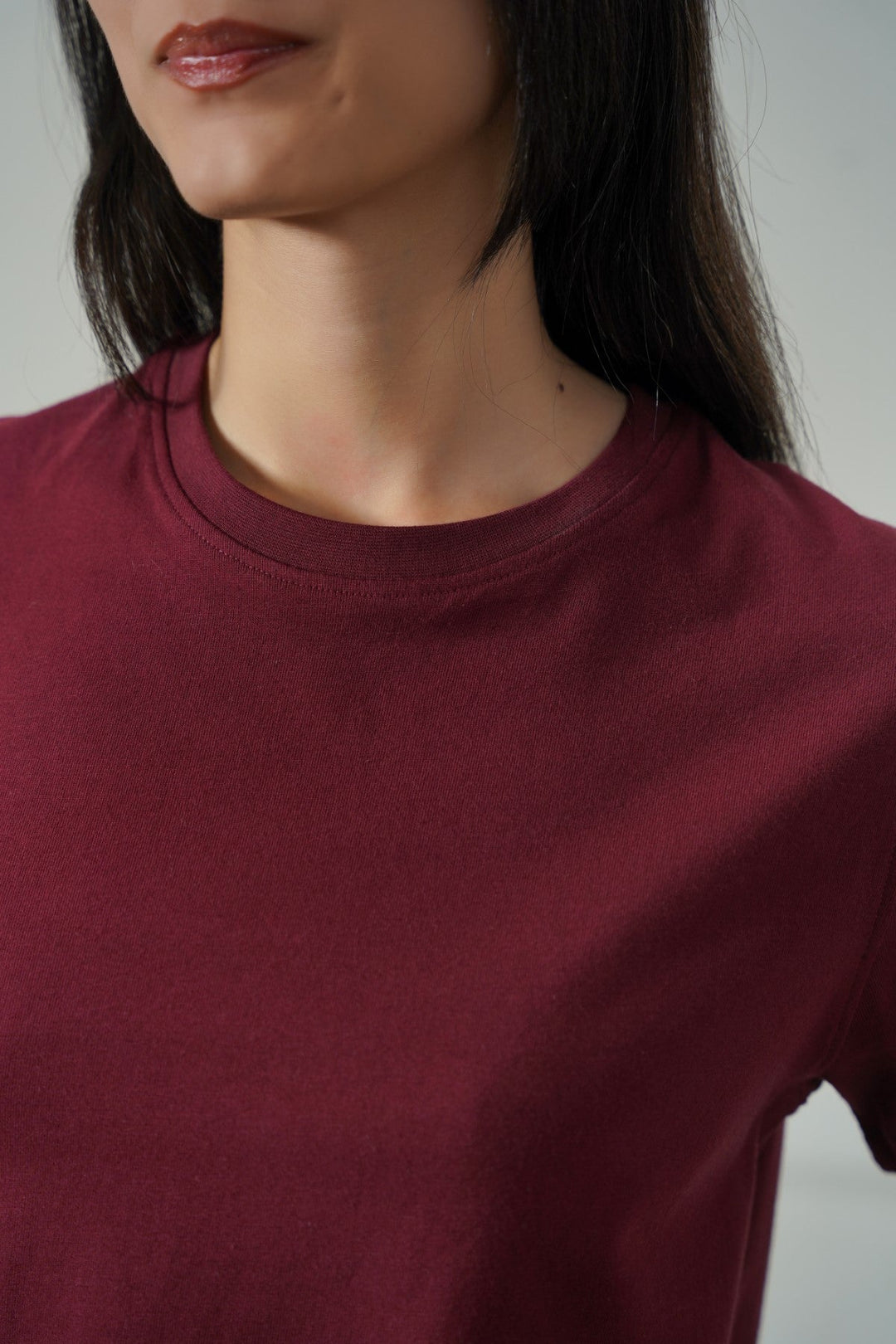 MAROON CASUAL EVERYDAY TEE
