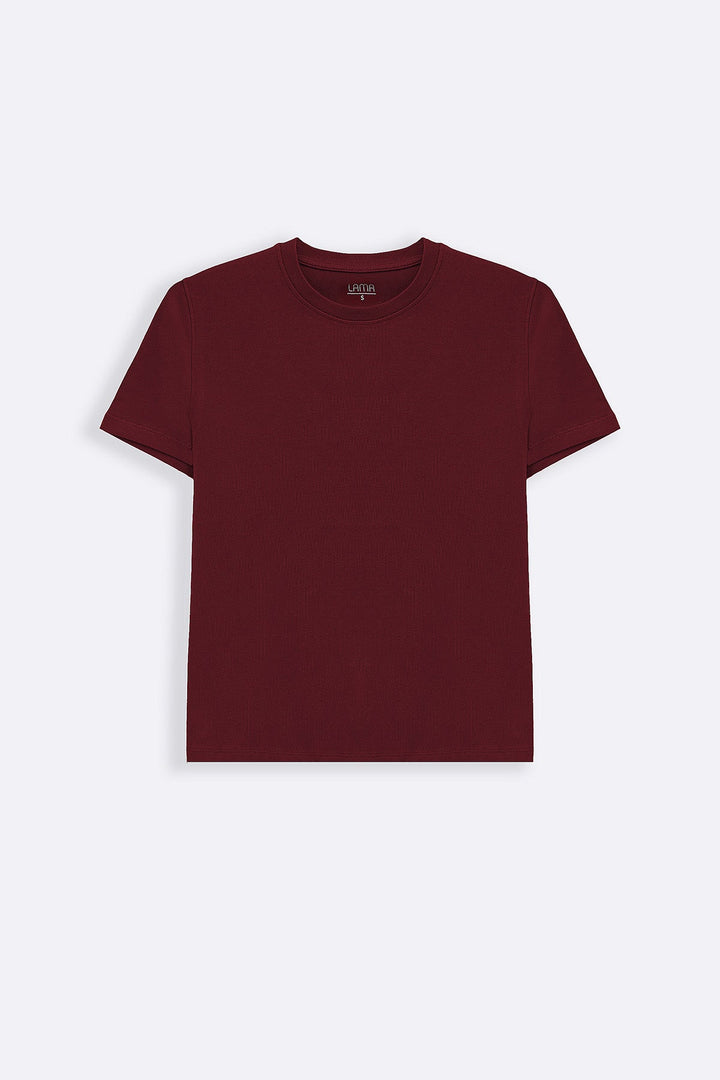 MAROON CASUAL EVERYDAY TEE