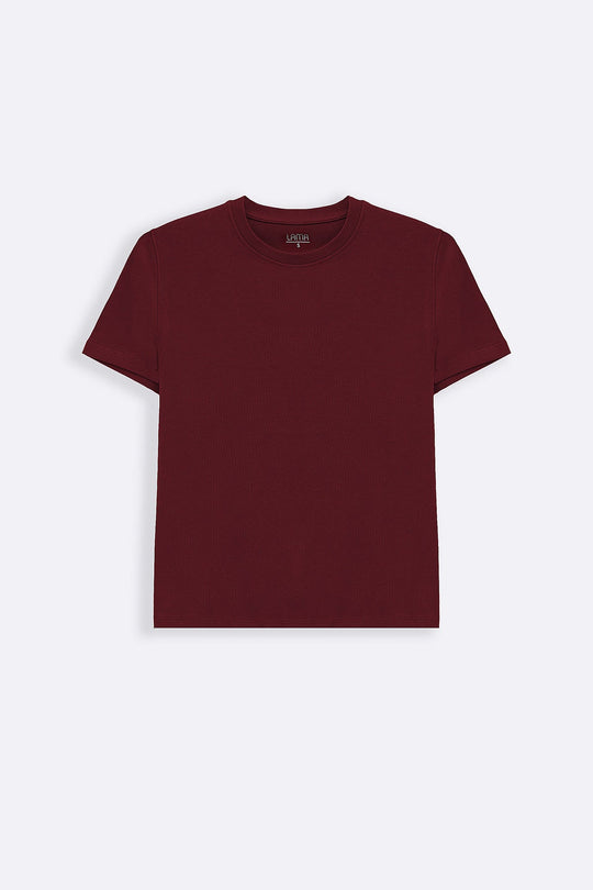 MAROON CASUAL EVERYDAY TEE