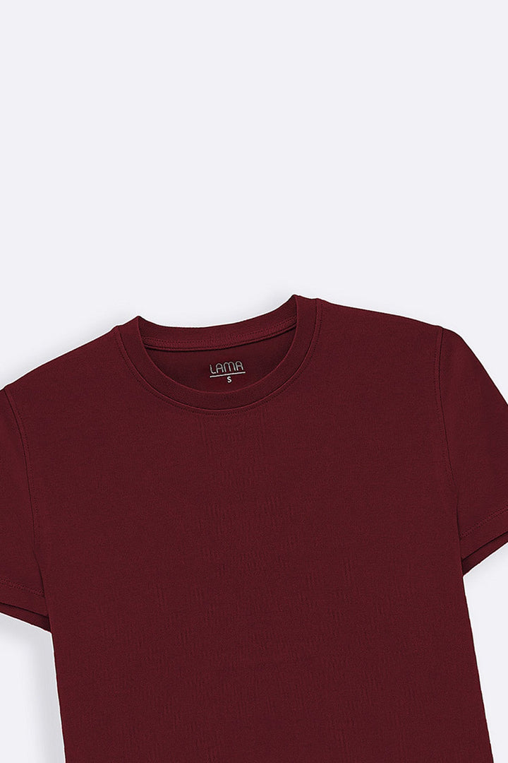 MAROON CASUAL EVERYDAY TEE