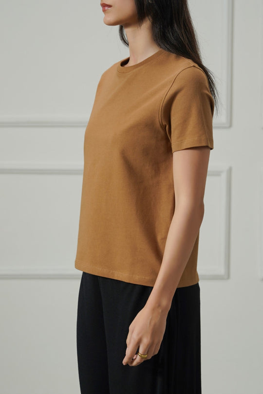 TAUPE CASUAL EVERYDAY TEE