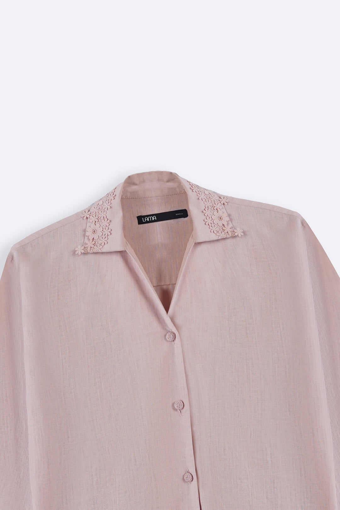 PINK LACE TRIM SHIRT