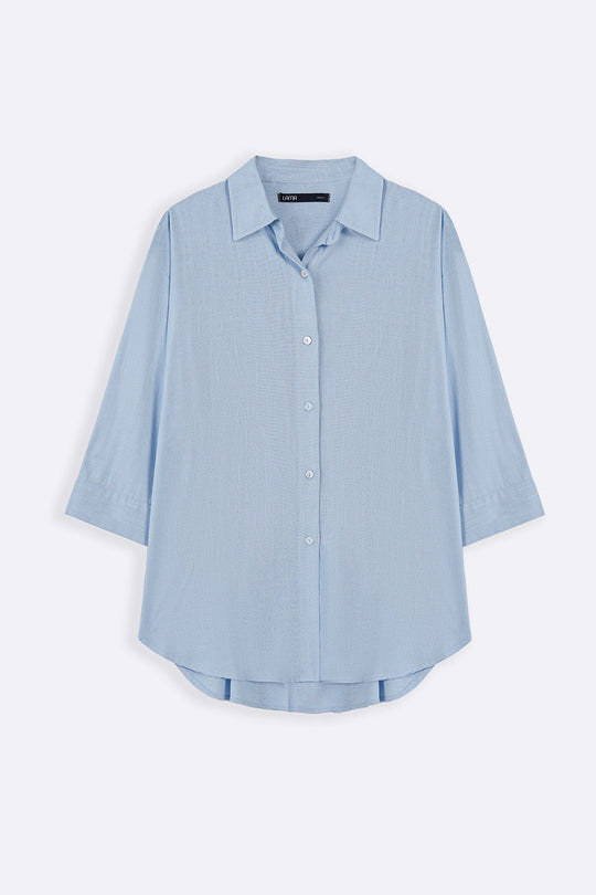 SKY BLUE EVERYDAY LINEN BLEND SHIRT