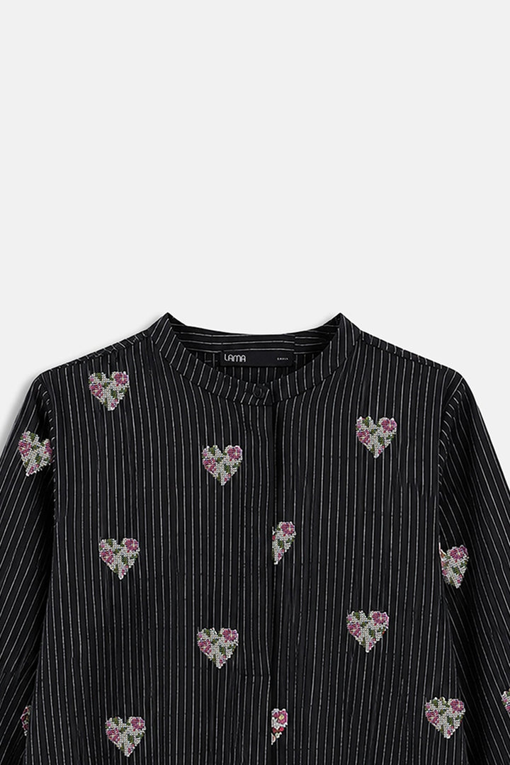 BLACK-HEARTS COTTON-LINEN TUNIC