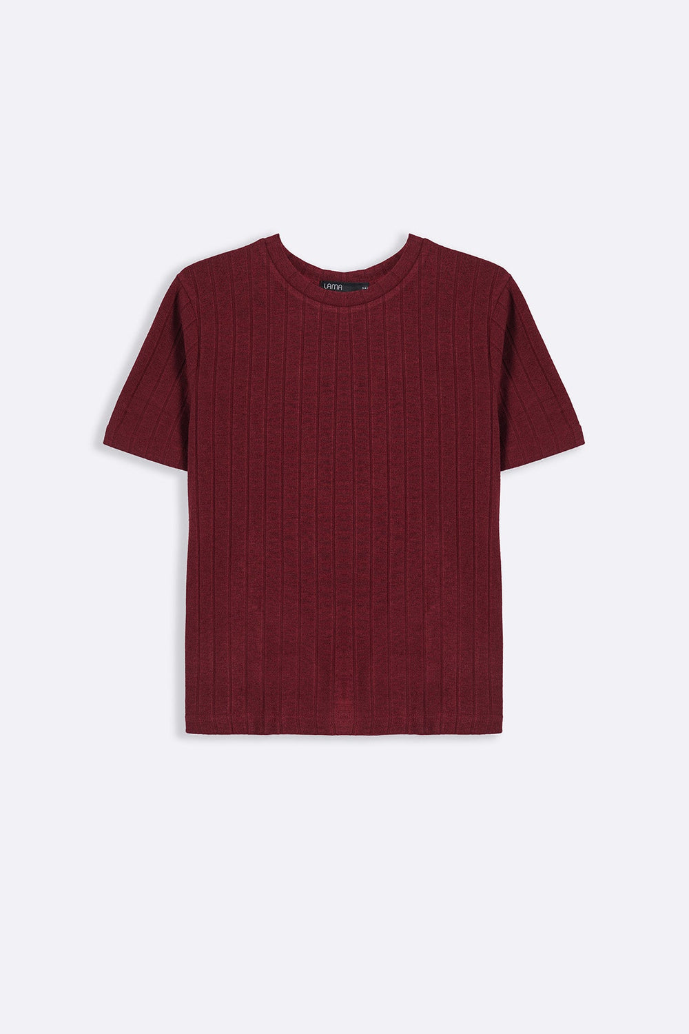 RED SOFT RIBBED TEE