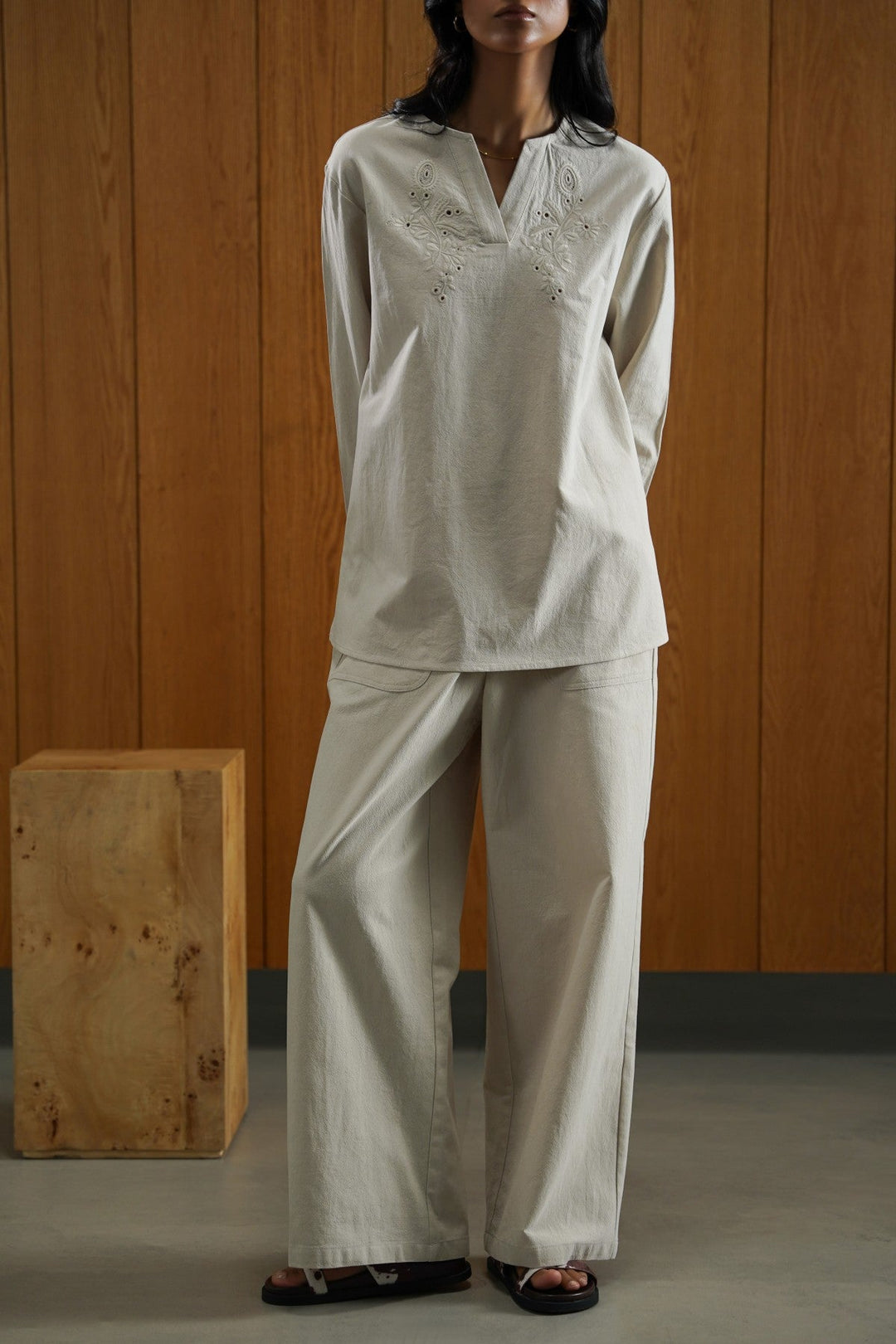 OATMEAL ORGANIC COTTON SHIRT