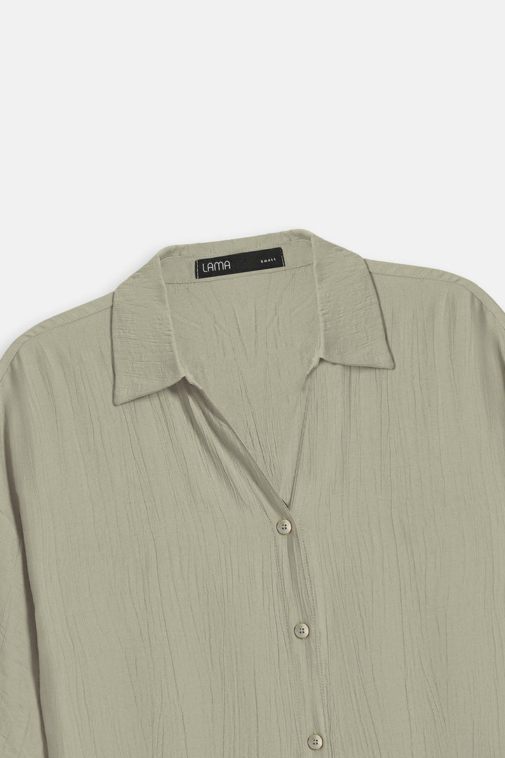 SAGE LACE TRIM BLOUSE