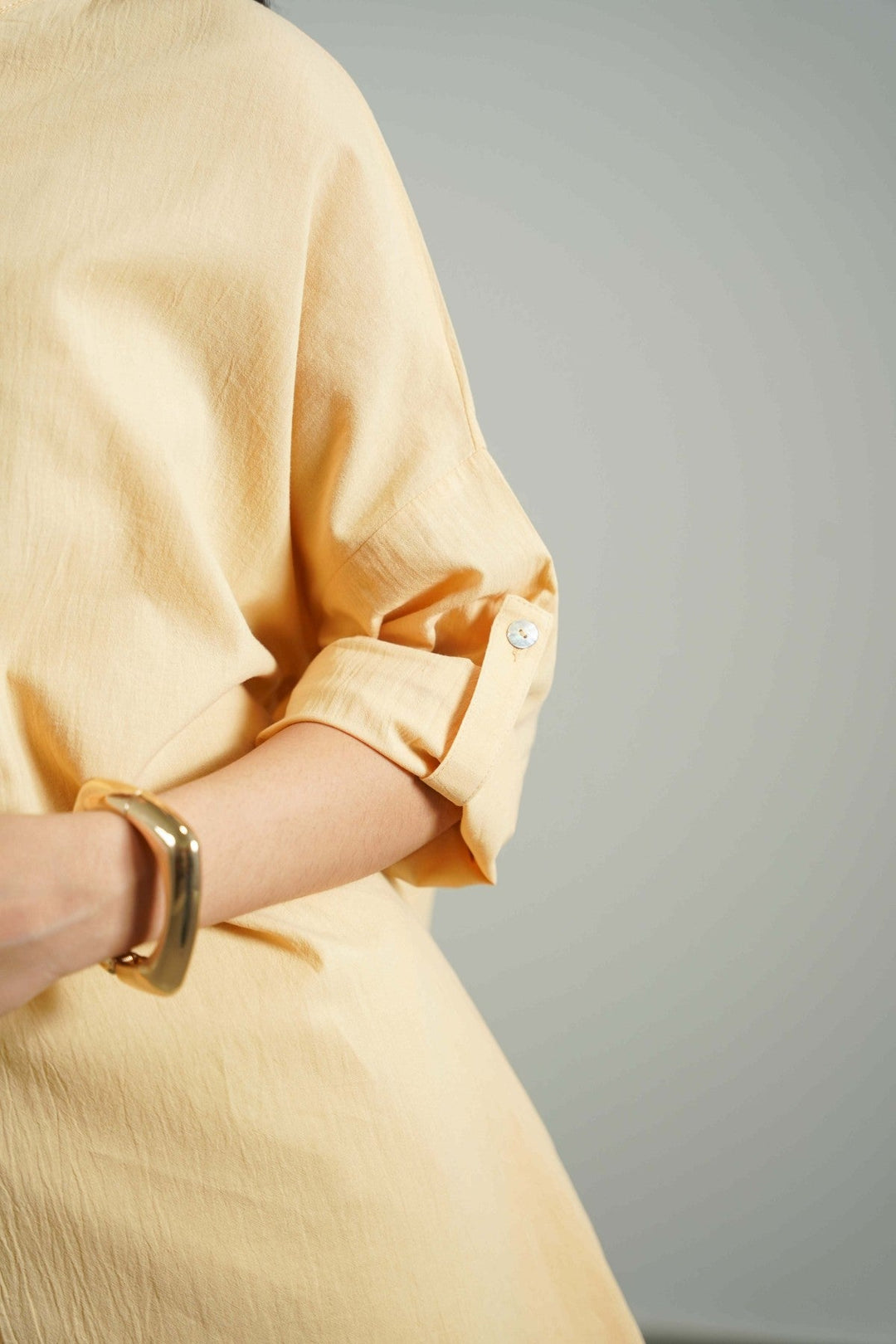 BUTTER YELLOW EVERYDAY FEATHER COTTON TUNIC