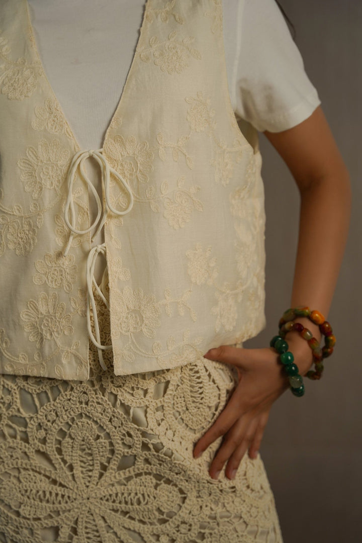 OFF WHITE IVORY ARTISAN VEST