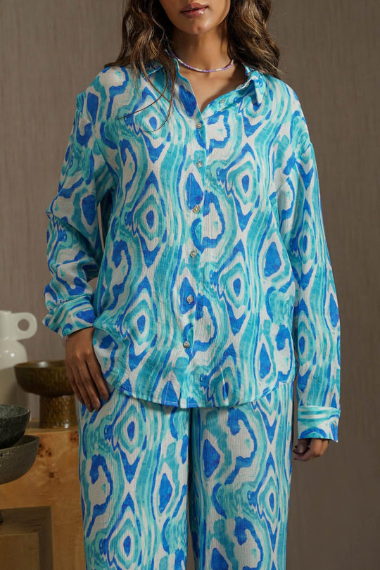 BLUE TIDAL FLOW SHIRT