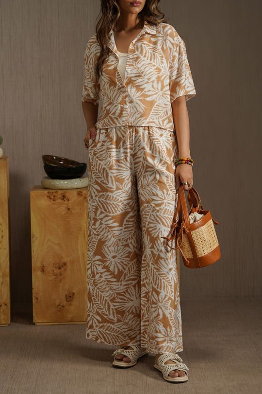 RUST WOOD & BLOOMS SHIRT