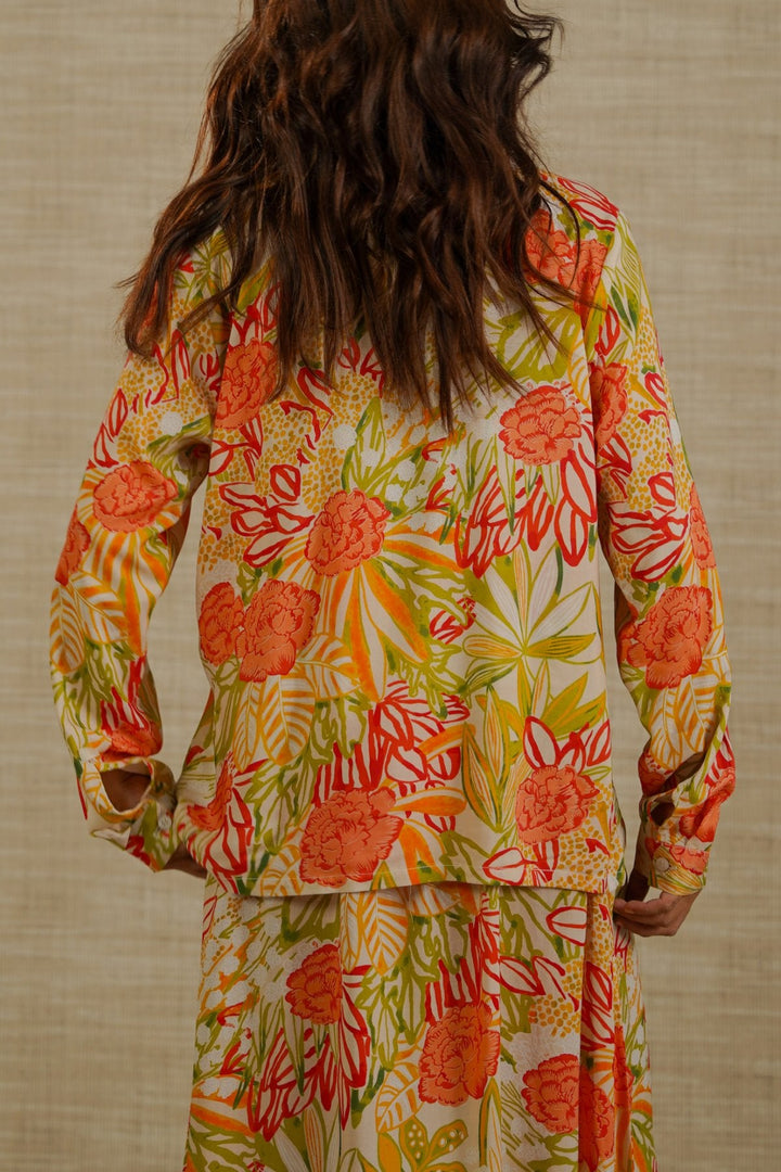 CORAL GARDENIA BUTTON DOWN