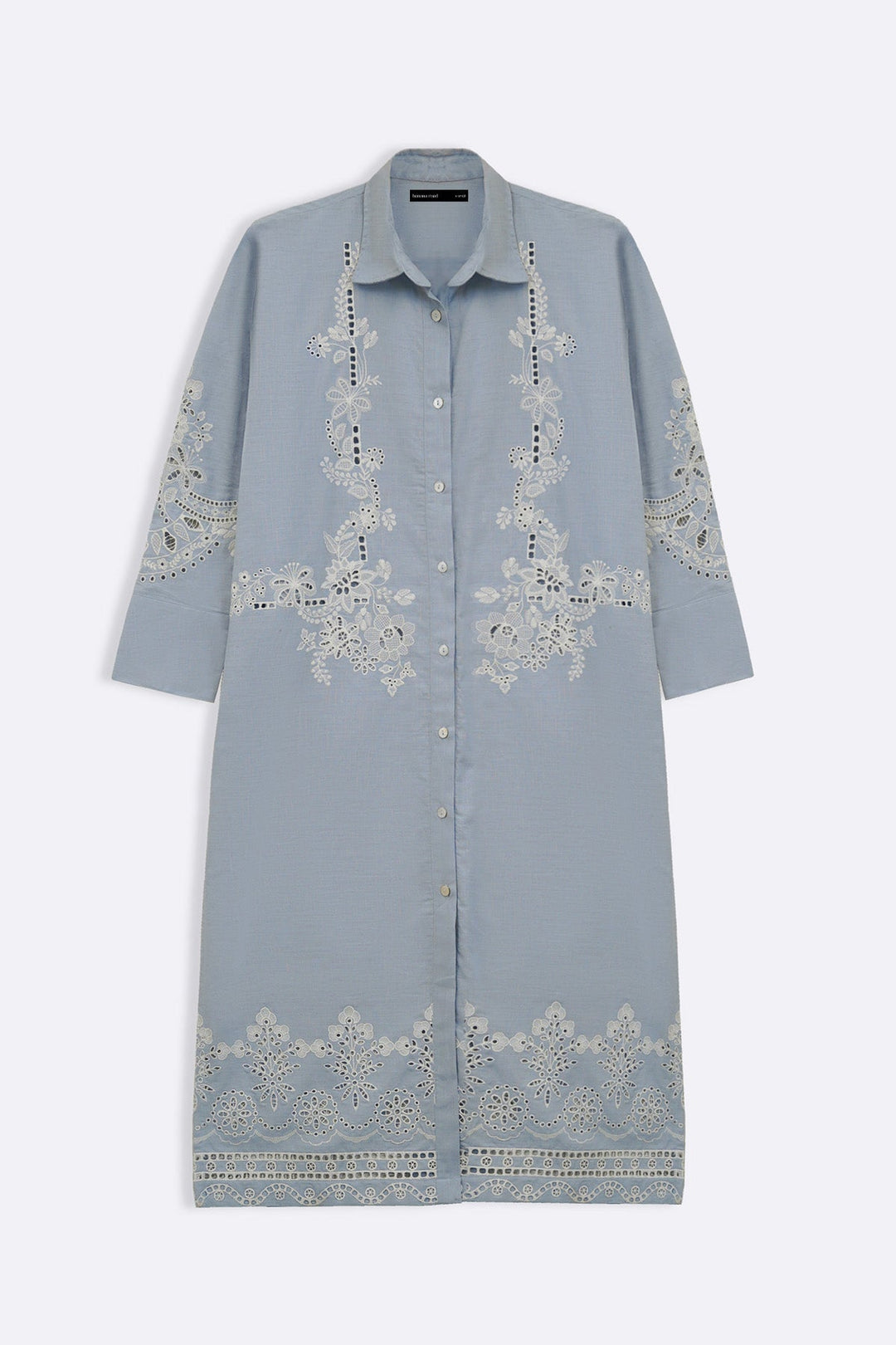 LIGHT BLUE COASTAL ARTISAN LONG TUNIC