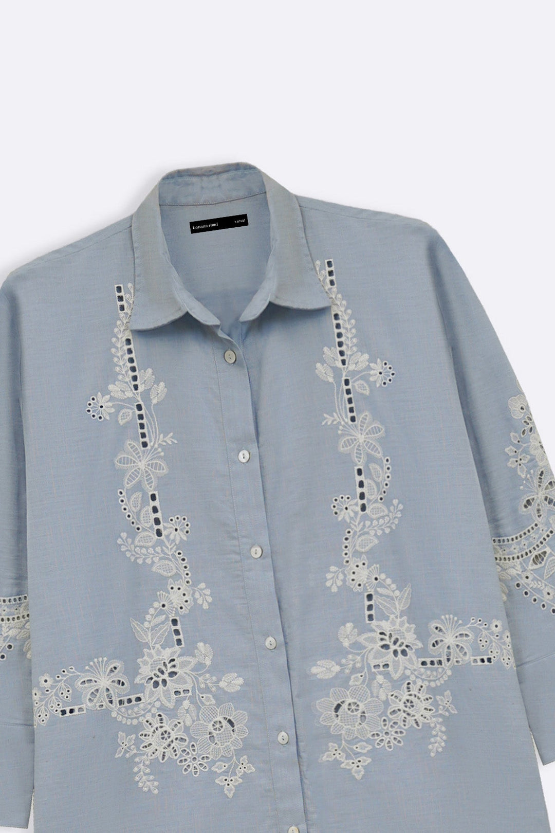LIGHT BLUE COASTAL ARTISAN LONG TUNIC