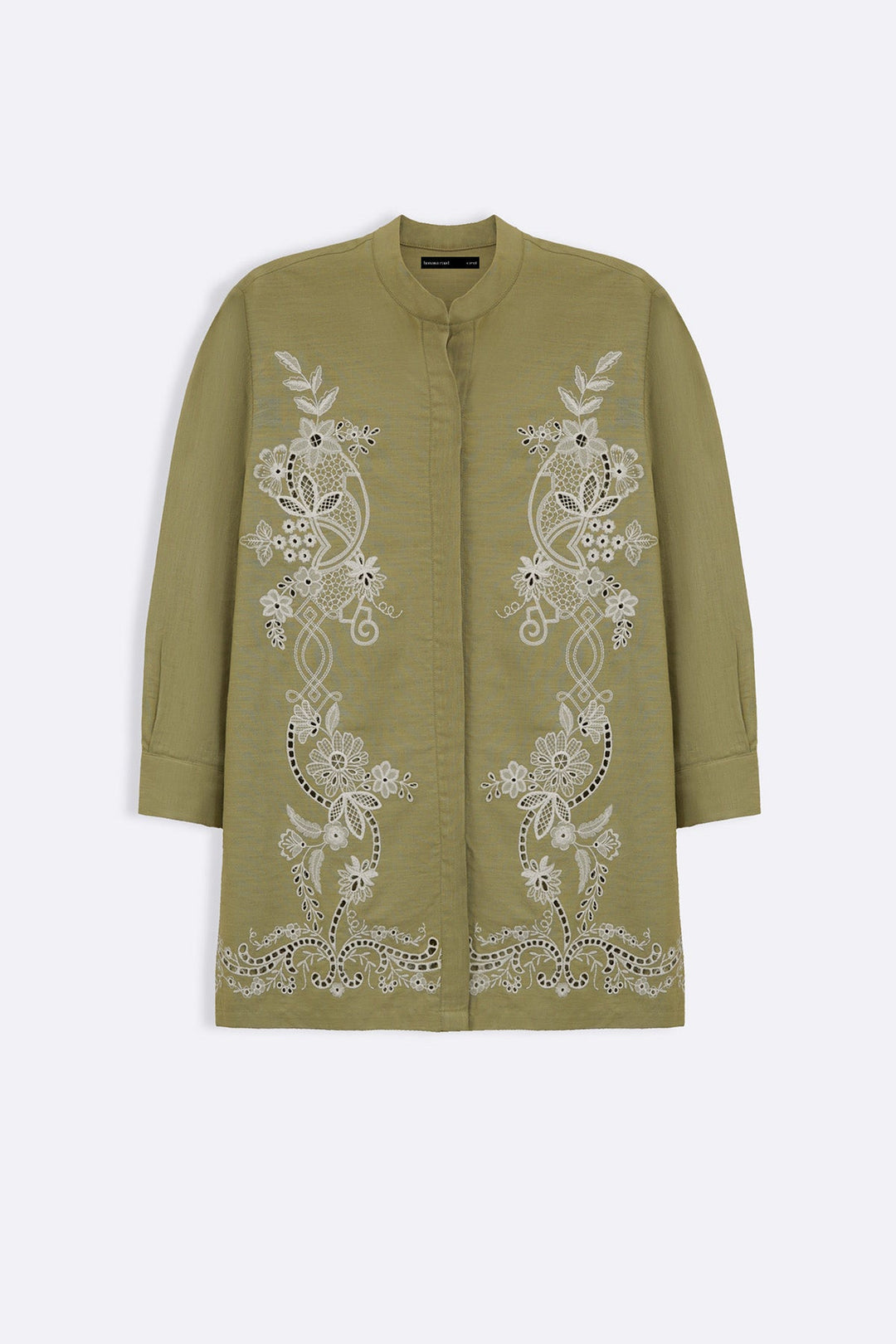 GREEN PISTACHIO BRODERIE SHIRT