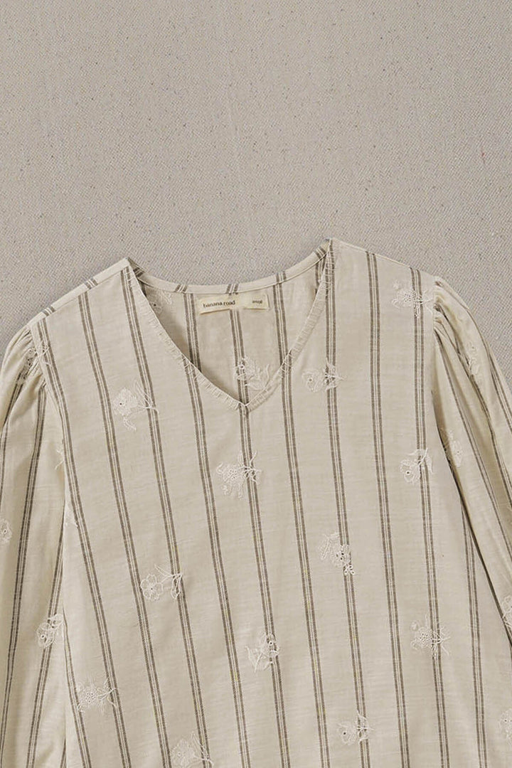 OFF WHITE COASTAL STRIPED TUNIC