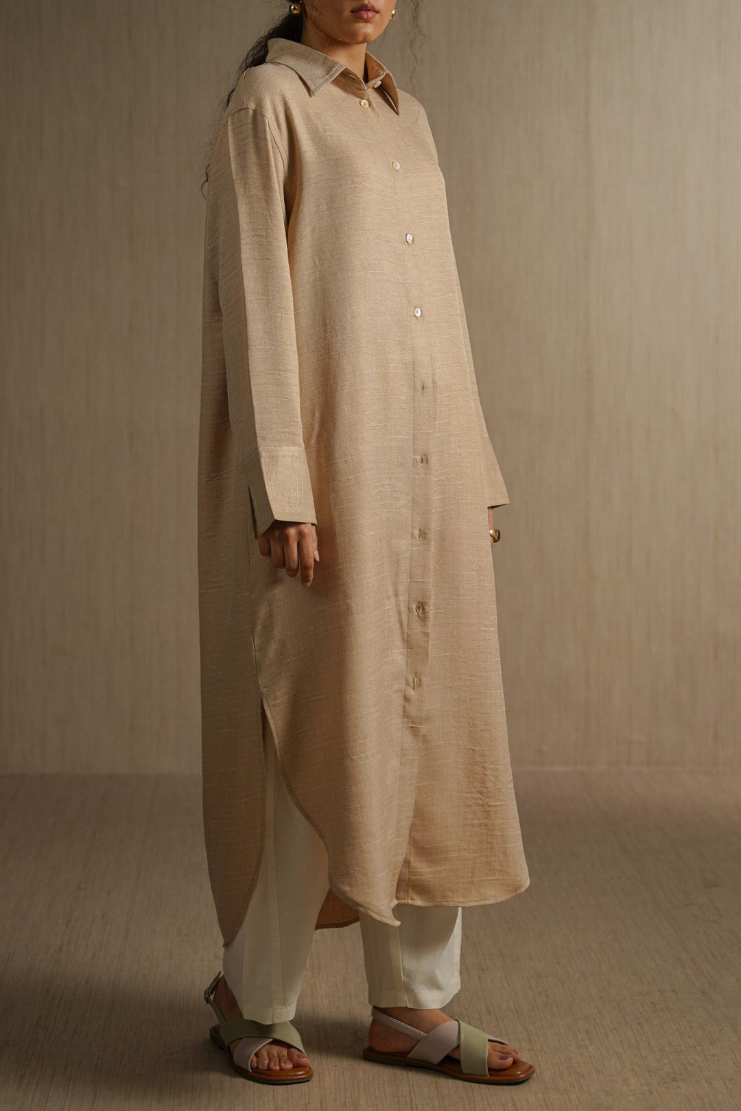 BEIGE STONE COAST LONG TUNIC