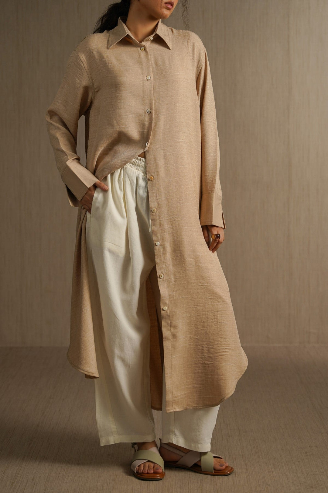 BEIGE STONE COAST LONG TUNIC