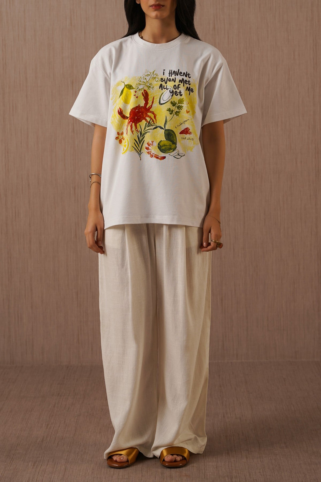 WHITE CRAB & FERN TEE