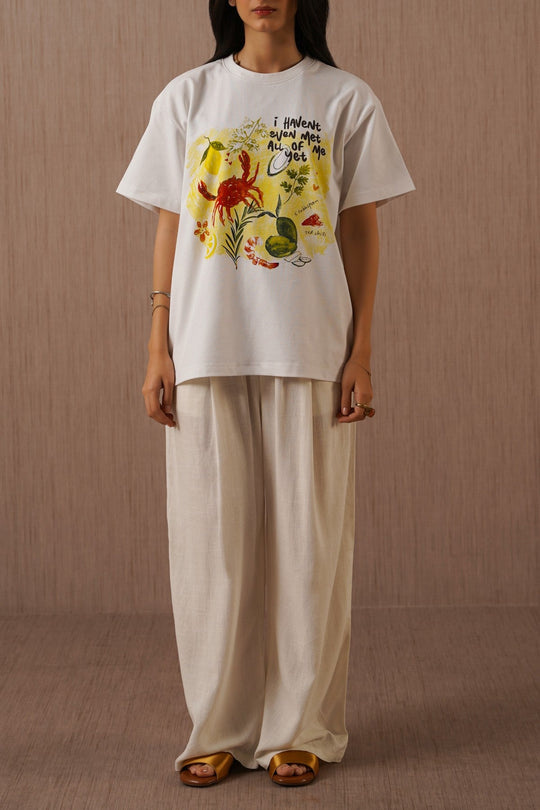 WHITE CRAB & FERN TEE