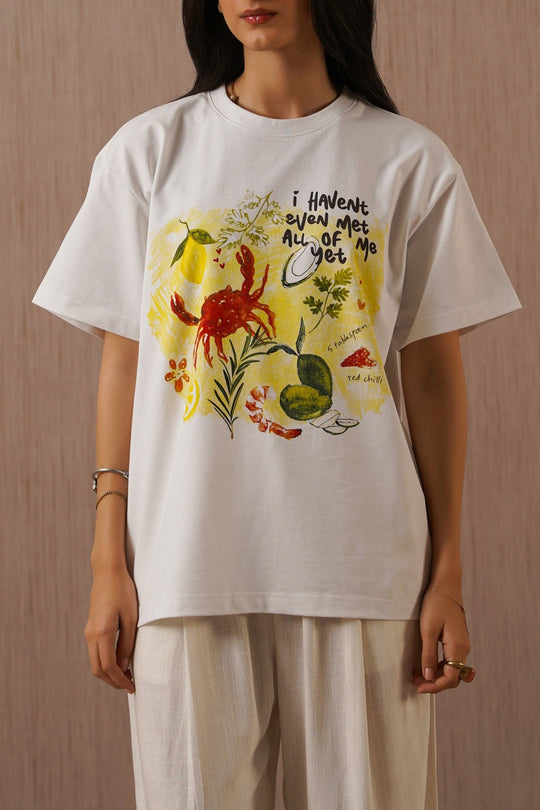 WHITE CRAB & FERN TEE