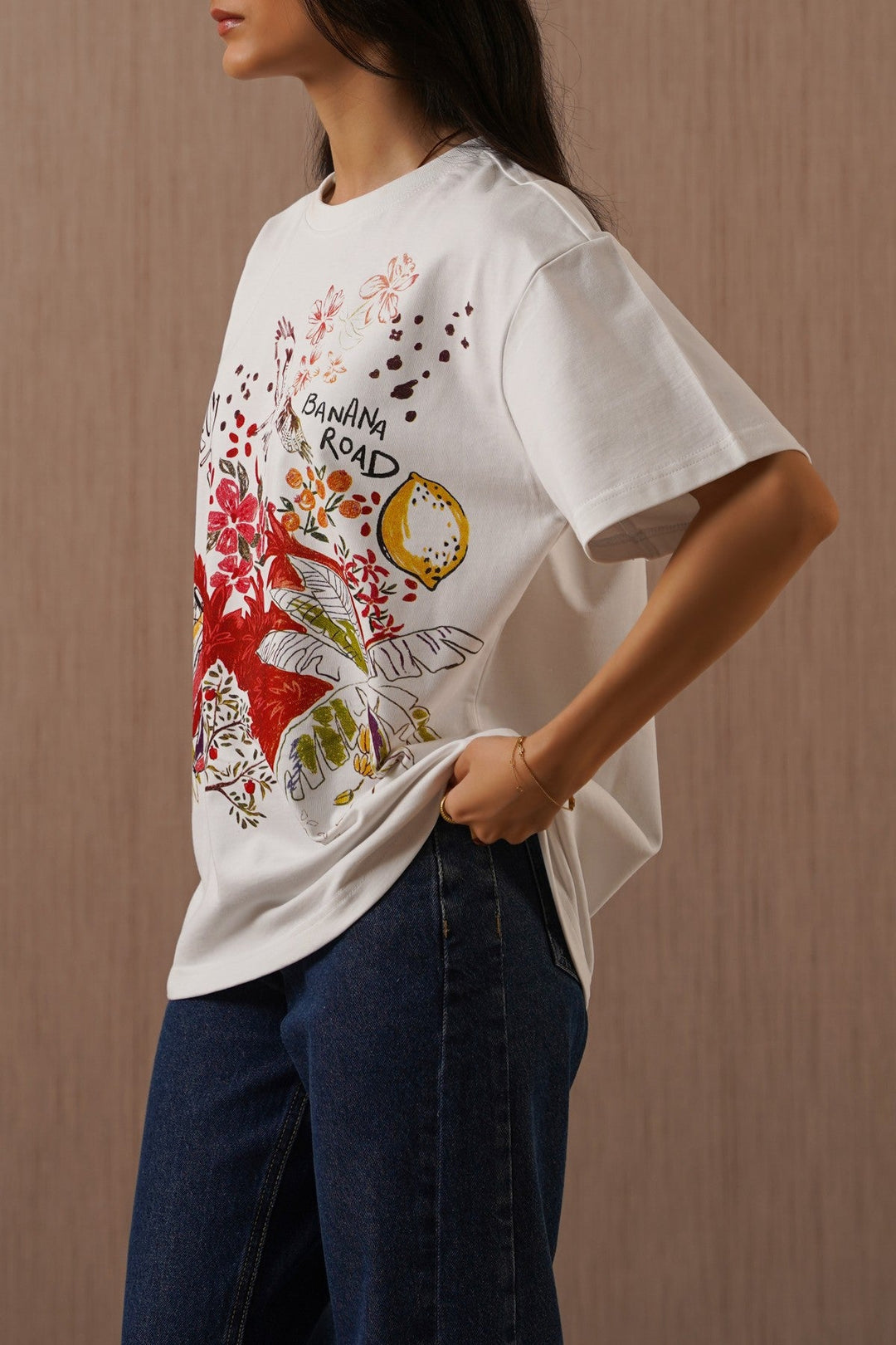 WHITE BANANA ROAD OPENER TEE