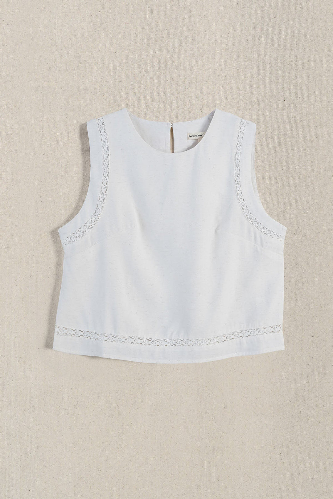 BEIGE MEADOW LACE TOP