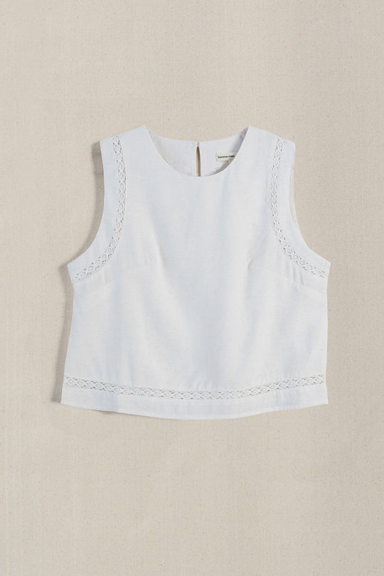 BEIGE MEADOW LACE TOP