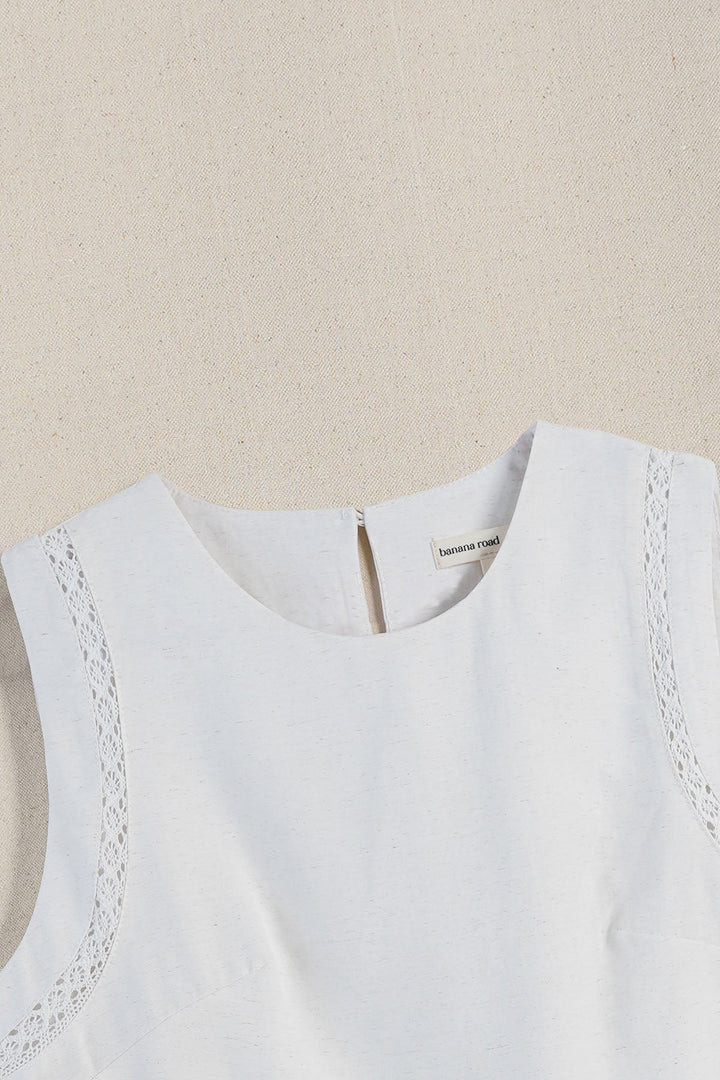 BEIGE MEADOW LACE TOP