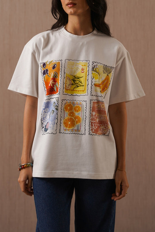 OFF WHITE SUMMER STAMP TEE