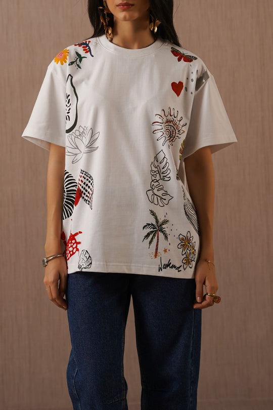 OFF WHITE ISLAND LOVE TEE