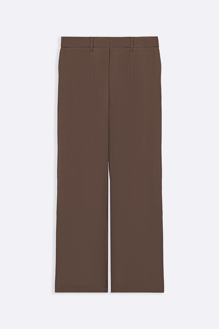 COFFEE WIDE LEG TROUSERS