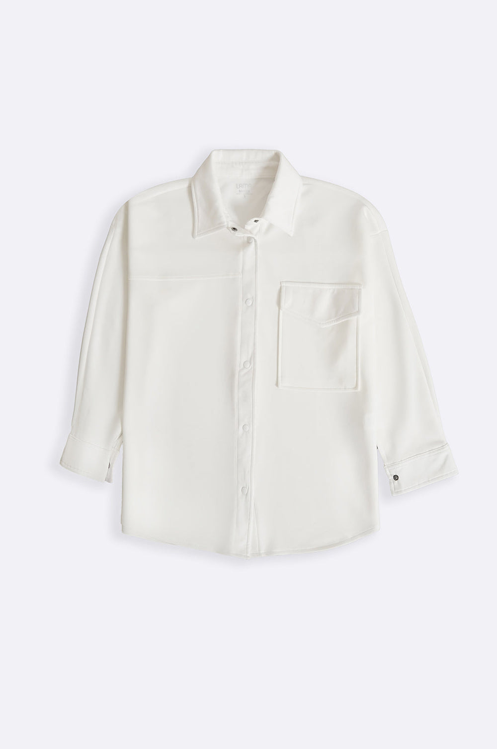 WHITE NEOPRENE BOYFRIEND SHACKET