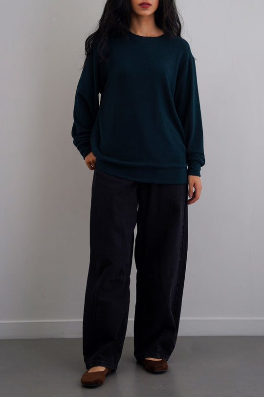 TEAL BASIC SWEATSHIRTS