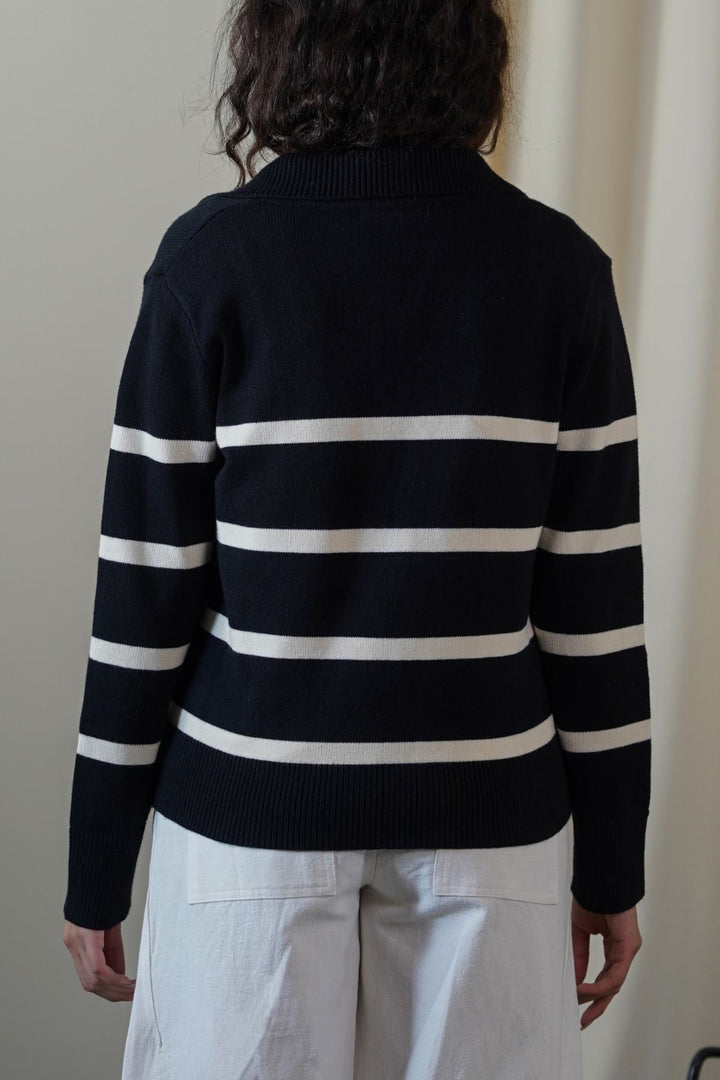 BLACK POLO STRIPED JUMPER