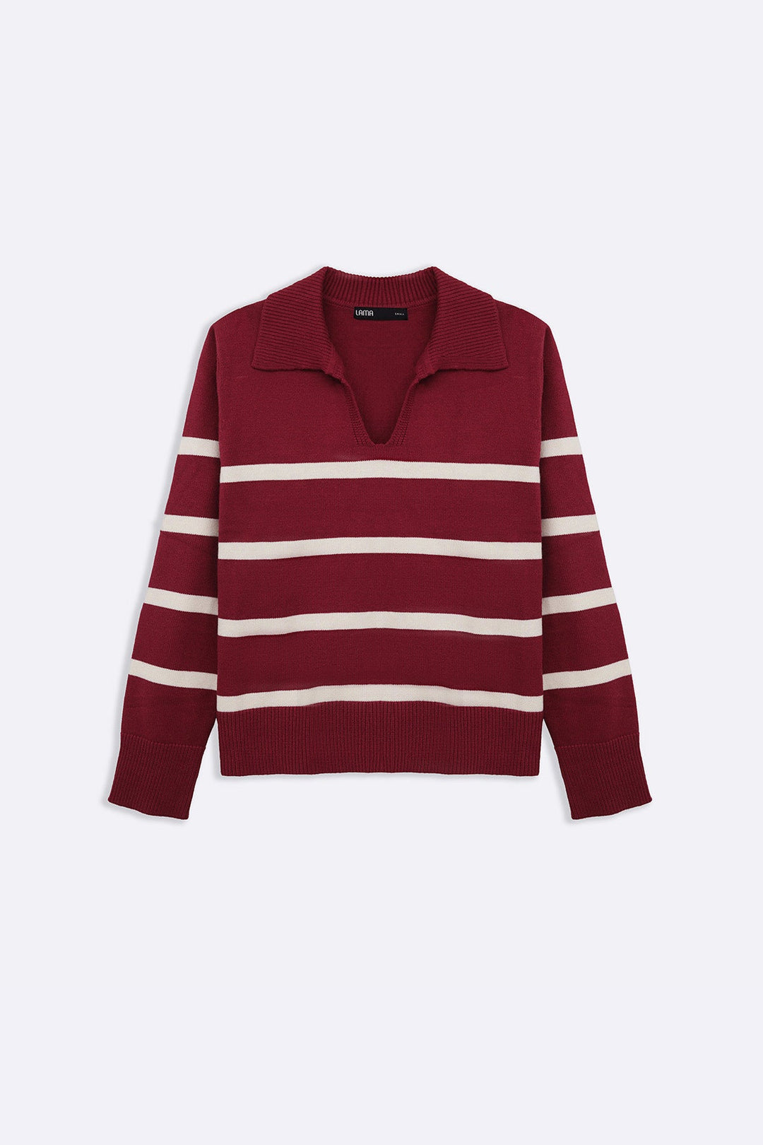CHERRY PINK POLO STRIPED JUMPER