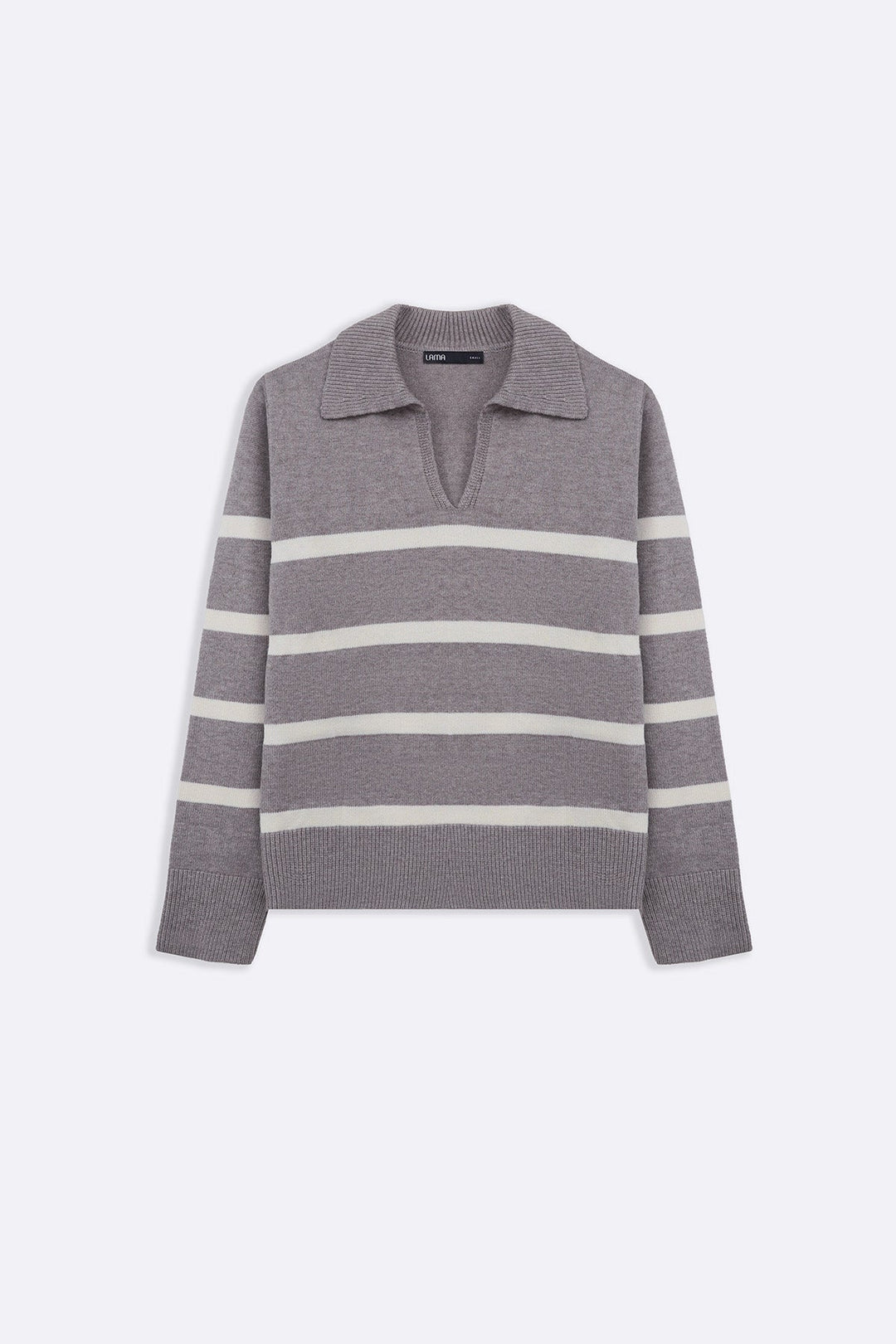 TAUPE POLO STRIPED JUMPER