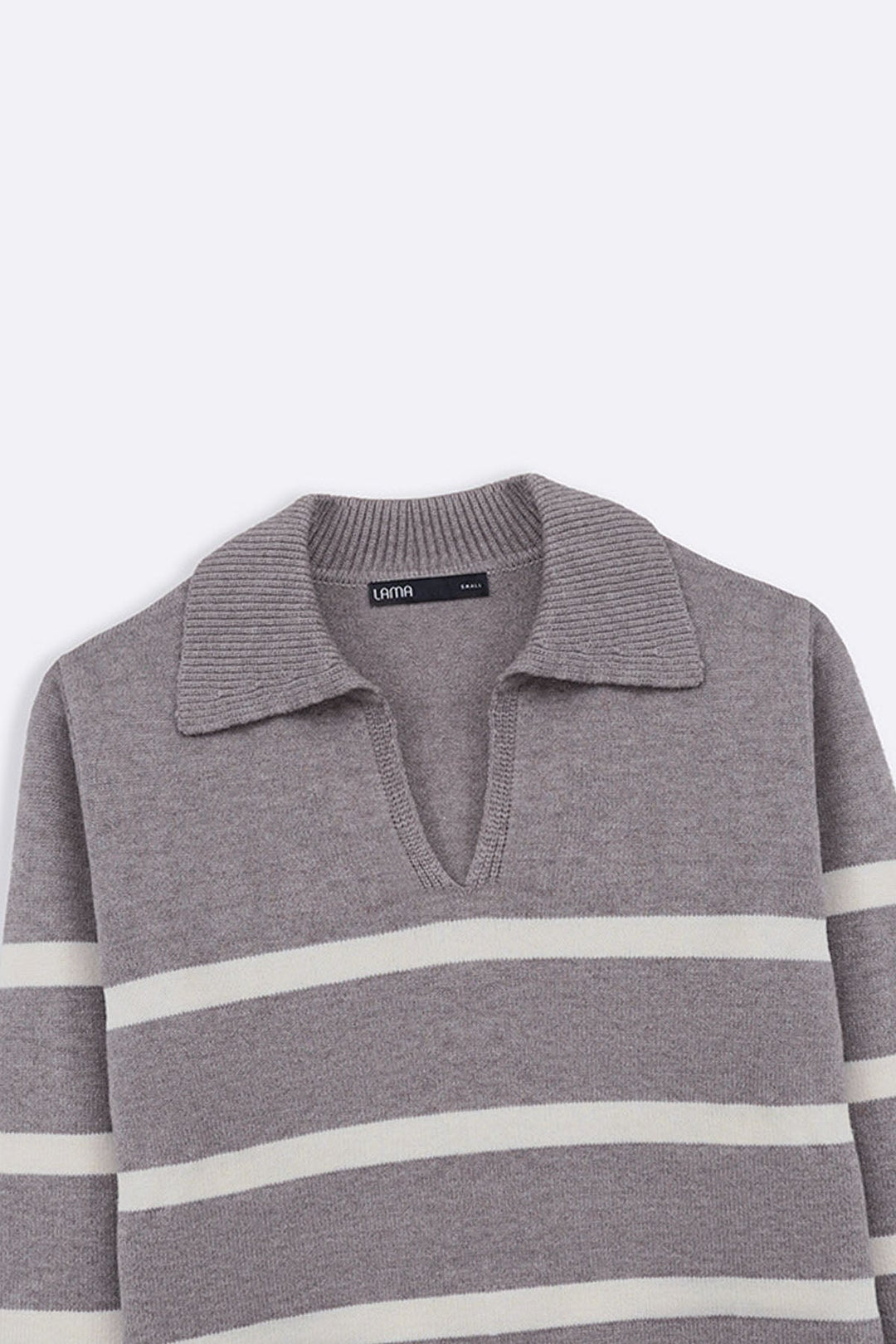 TAUPE POLO STRIPED JUMPER