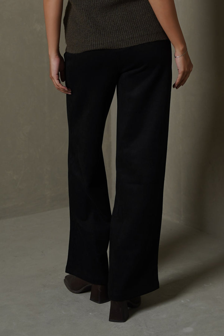 BLACK SUEDE PANTS